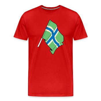 Gloucestershire-Flagge - Männer Premium Bio T-Shirt - Rot - Vorne - Damien (186cm)