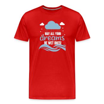 Plongeur Plongeur Snorkeling Plongeur récréatif - T-shirt bio Premium Homme - rouge - Devant - Damien (186cm)