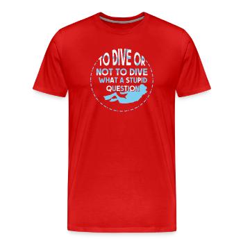 Plongeur Plongeur Snorkeling Plongeur récréatif - T-shirt bio Premium Homme - rouge - Devant - Damien (186cm)