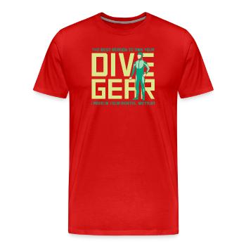 Plongeur Plongeur Snorkeling Plongeur récréatif - T-shirt bio Premium Homme - rouge - Devant - Damien (186cm)
