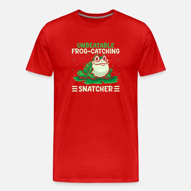 Frog Catcher Unbeatable Frog-Catching Snatcher - Männer Premium Bio T-Shirt - Rot