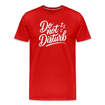 Do Not Disturb Sloth Anti Social - Men's Premium Organic T-Shirt - red - Front - Damien (186cm)