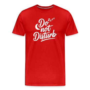 Do Not Disturb Sloth Anti Social - Men's Premium Organic T-Shirt - red - Front - Damien (186cm)