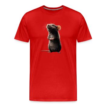 Rats Souris mignonnes Souris Souris naines Souris - T-shirt bio Premium Homme - rouge - Devant - Damien (186cm)