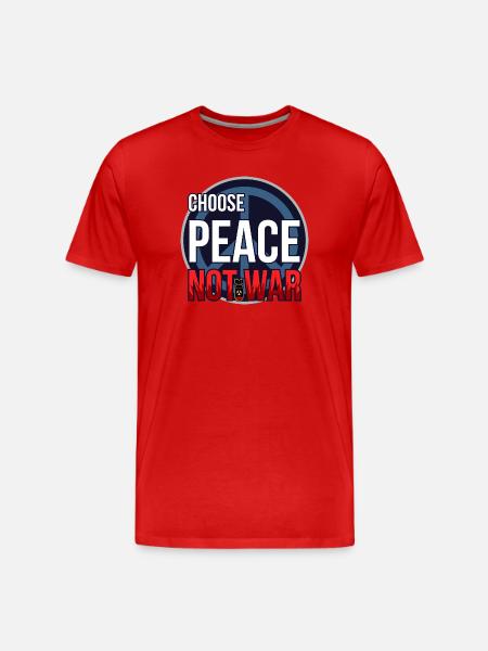 Choose Peace Not War - Men's Premium Organic T-Shirt - red