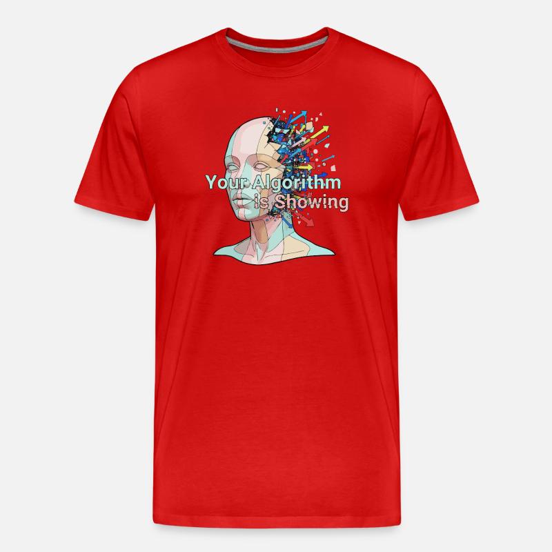 Dein Algorithmus zeigt es an - Männer Premium Bio T-Shirt - Rot