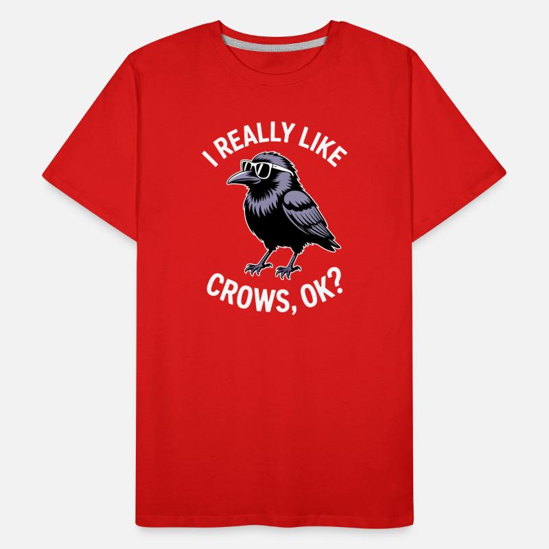 Crows Saying Crow Funny Crow Gift Men's Premium Organic T-Shirt