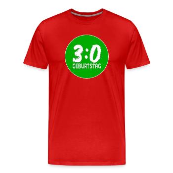 Football Thirty 30th Birthday - Men's Premium Organic T-Shirt - red - Front - Damien (186cm)
