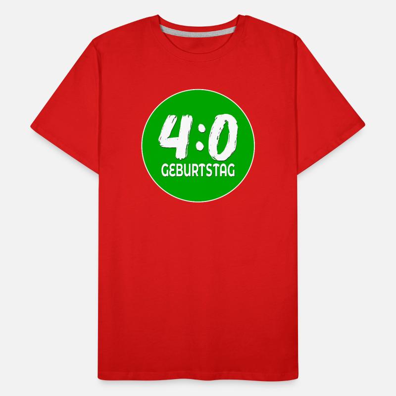 Fußball Vierzig 40. Geburtstag Männer Premium Bio T-Shirt