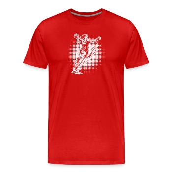 Handball Stil für jeden Anlass fuer Frauen - Männer Premium Bio T-Shirt - Rot - Vorne - Damien (186cm)