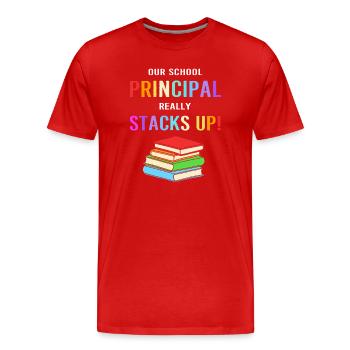 Director of School Management School Principal Principal - Men's Premium Organic T-Shirt - red - Front - Damien (186cm)