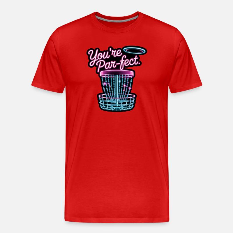 Du bist Perfekter – lustiges Disc-Golf-Meme - Männer Premium Bio T-Shirt - Rot