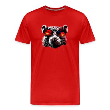 Rats Souris mignonnes Souris Souris naines Souris - T-shirt bio Premium Homme - rouge - Devant - Damien (186cm)