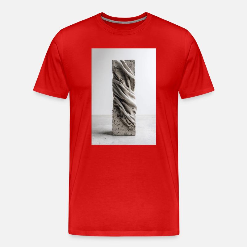 Betonader verdrehtes Gewebe - Männer Premium Bio T-Shirt - Rot