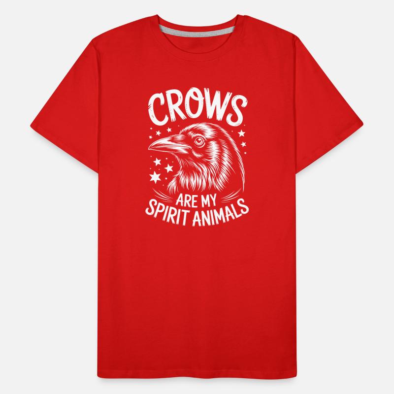 Crows Saying Crow Funny Crow Gift Men's Premium Organic T-Shirt