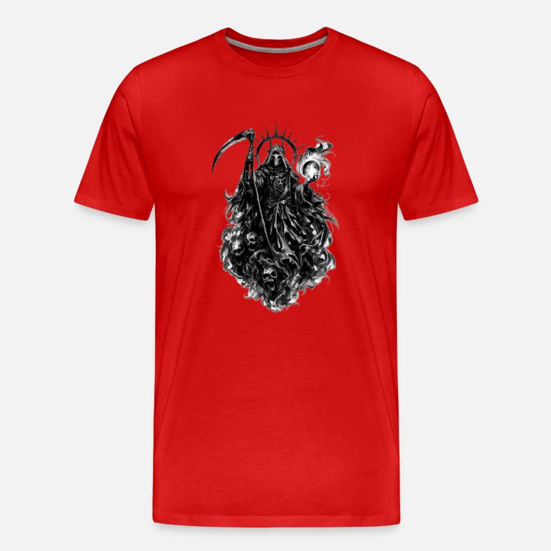 Schatten-Todesbote Gothic - Männer Premium Bio T-Shirt - Rot