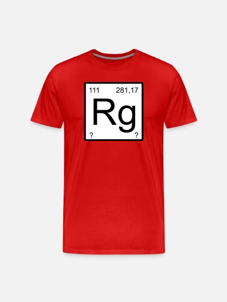 Roentgenium Minimal Design - Men's Premium Organic T-Shirt - red