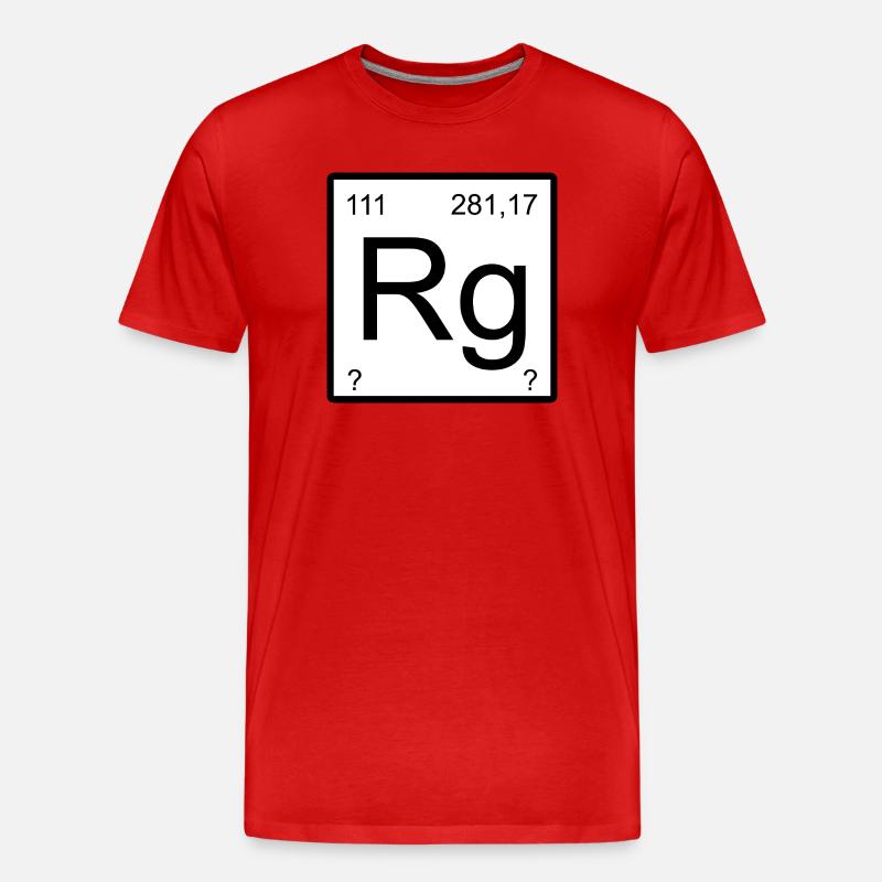 Roentgenium Minimal Design - Männer Premium Bio T-Shirt - Rot