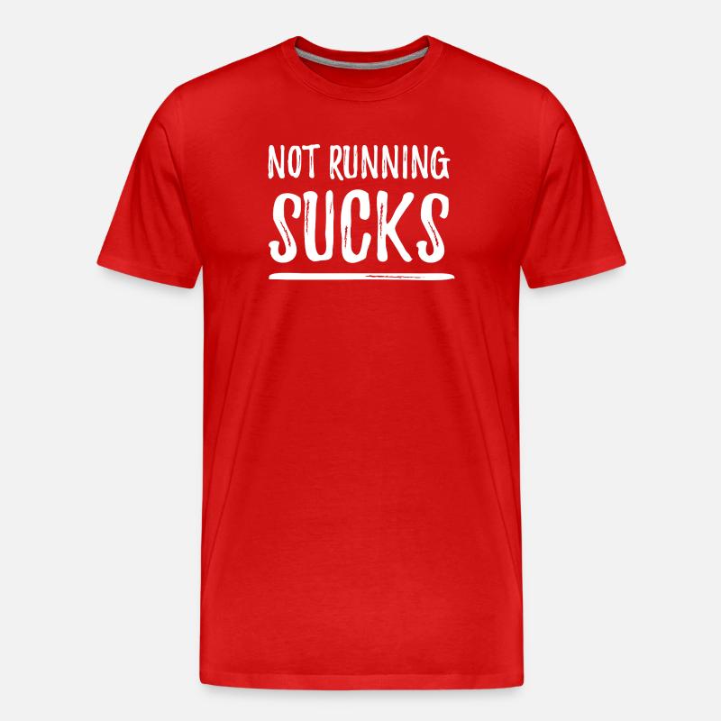 Nicht laufen ist echt blöd - Männer Premium Bio T-Shirt - Rot