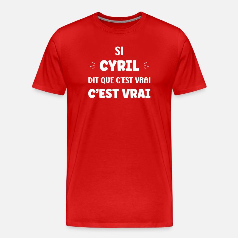 CYRIL - Männer Premium Bio T-Shirt - Rot