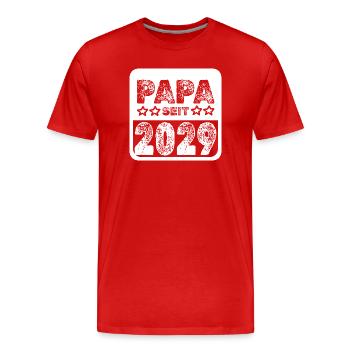 since 2029 - Men's Premium Organic T-Shirt - red - Front - Damien (186cm)