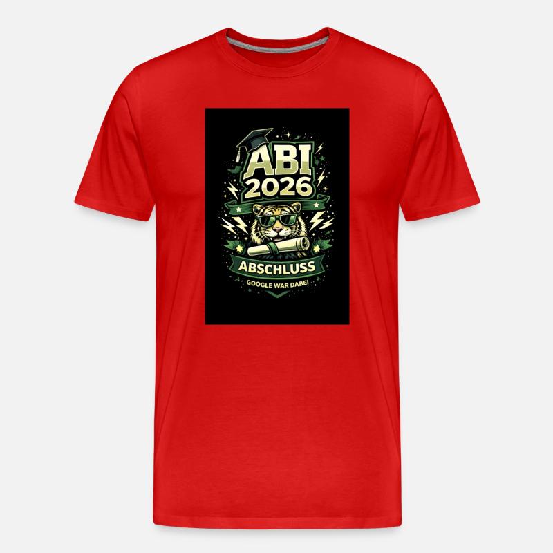 ABI 2026 – Google war dabei - Männer Premium Bio T-Shirt - Rot