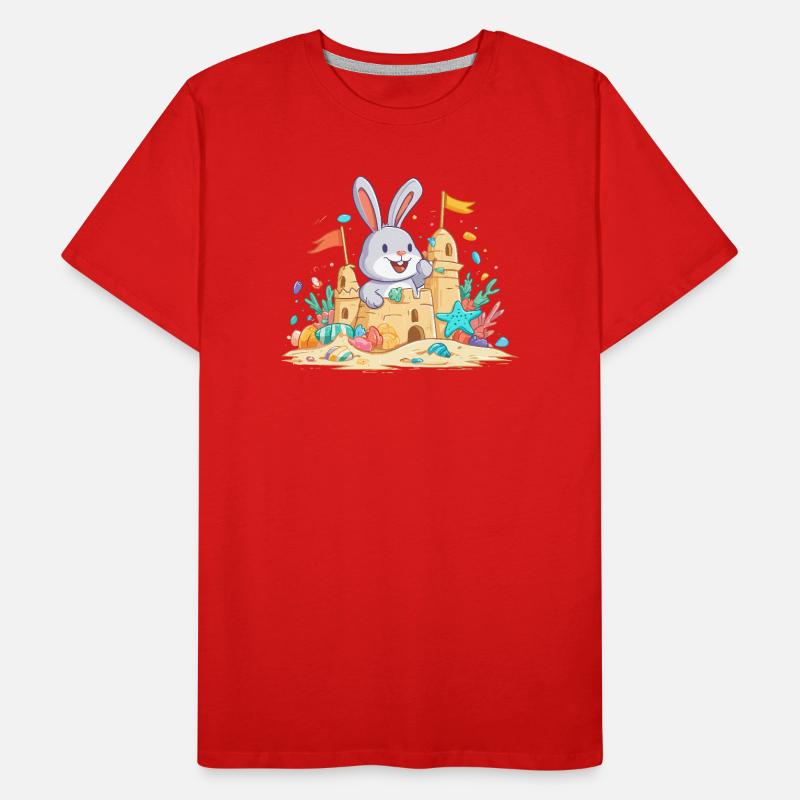 Un lapin d’été dans la basse à sable T-shirt bio Premium Homme