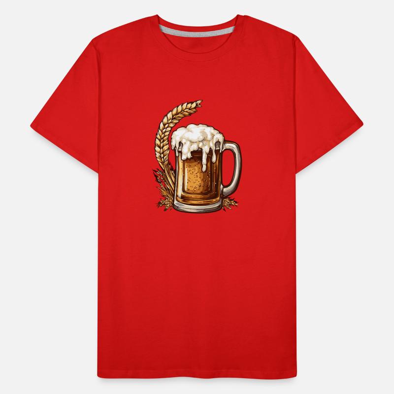 Bier Bierglas Weizenbier Männer Premium Bio T-Shirt