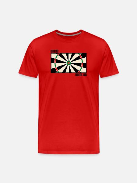 Fléchettes, fléchettes, cible de fléchettes - T-shirt bio Premium Homme - rouge