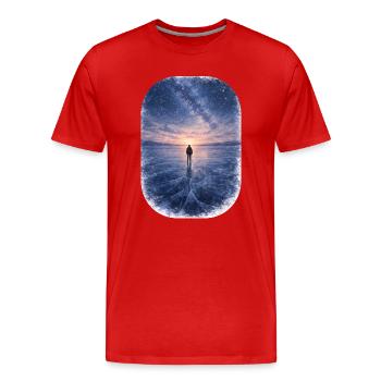 Weiter Norden - Männer Premium Bio T-Shirt - Rot - Vorne - Damien (186cm)