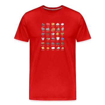 Geologe Geologin Geologie Gestein Steine Sammler - Männer Premium Bio T-Shirt - Rot - Vorne - Damien (186cm)