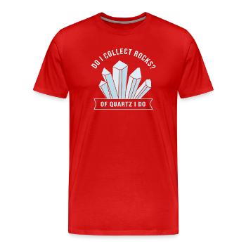 Steine Sammler Geologe Geologin Geologie Gestein - Männer Premium Bio T-Shirt - Rot - Vorne - Damien (186cm)