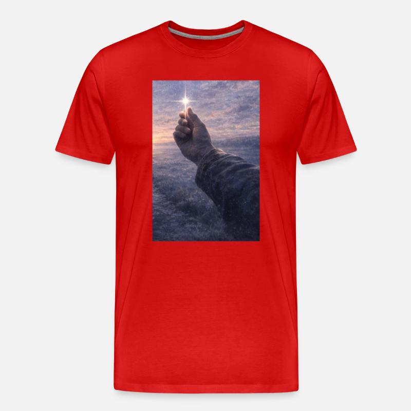 festhalten - Männer Premium Bio T-Shirt - Rot