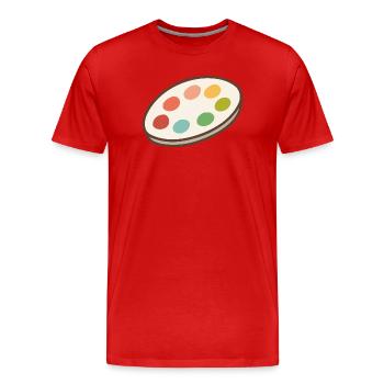 Lebendige Palette der Inspiration - Männer Premium Bio T-Shirt - Rot - Vorne - Damien (186cm)