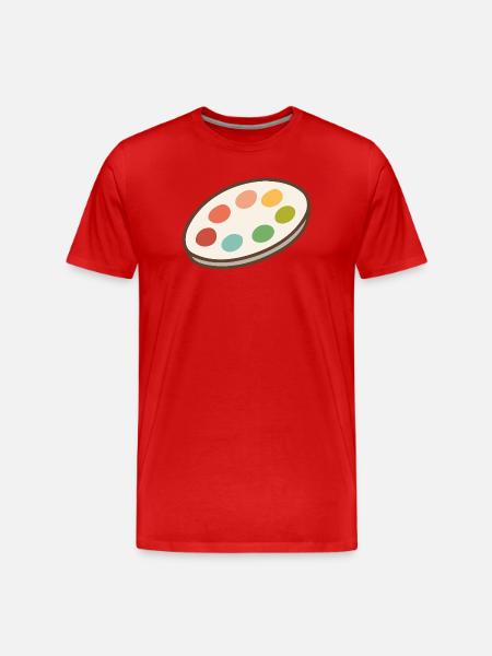 Lebendige Palette der Inspiration - Männer Premium Bio T-Shirt - Rot