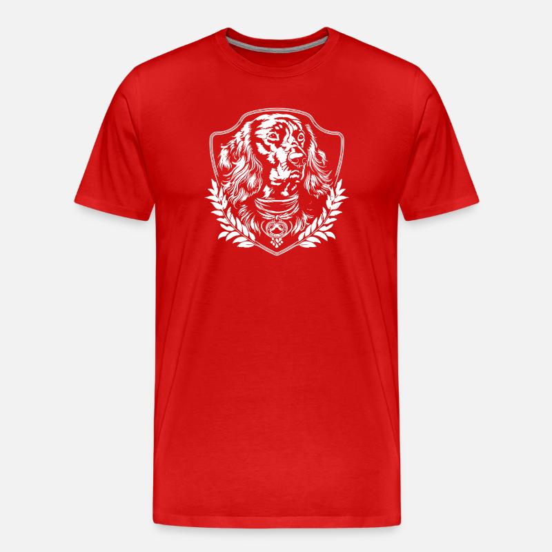 Wappenhund Dackel - Männer Premium Bio T-Shirt - Rot