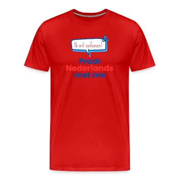 Parle néerlandais avec moi - T-shirt bio Premium Homme - rouge - Devant - Damien (186cm)