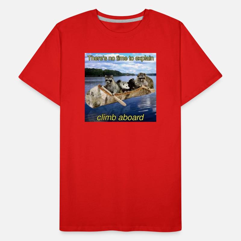 Waschbären-Flussrettungsboot Männer Premium Bio T-Shirt