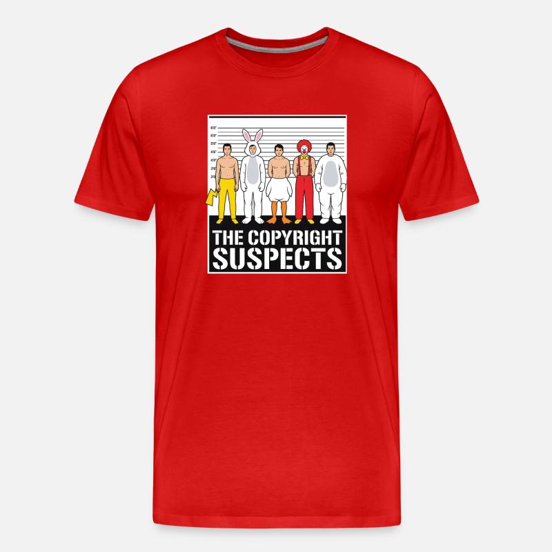 Die Urheberrechtsverdächtigen - Männer Premium Bio T-Shirt - Rot