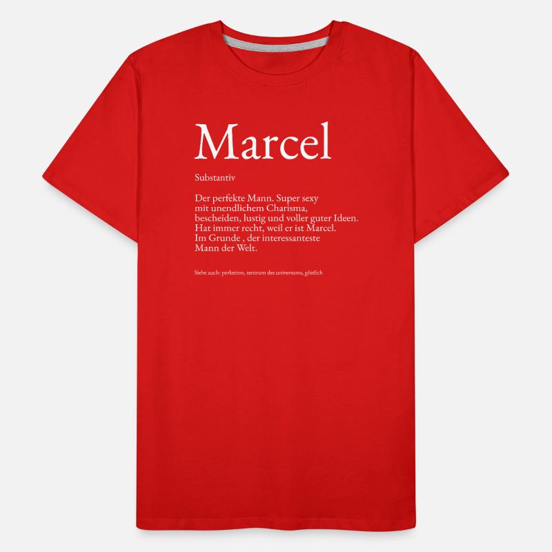 Marcel Dictionary explanation First name Marcel Men's Premium Organic T-Shirt
