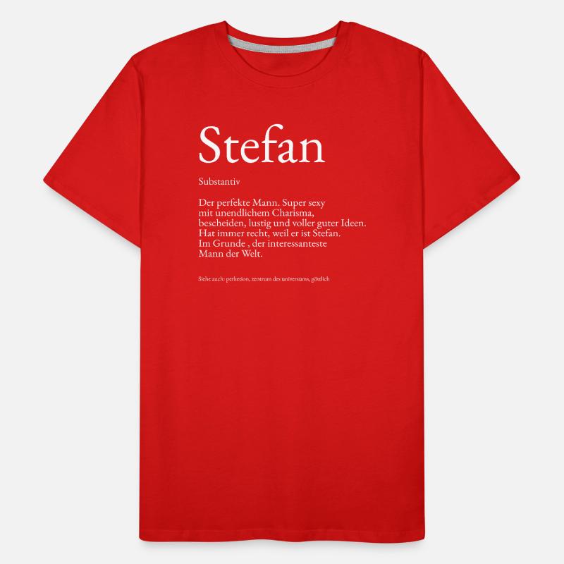 Stefan Dictionary Explanation First name Stefan Men's Premium Organic T-Shirt