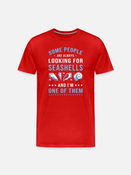 Shell Shell Collector - Men's Premium Organic T-Shirt - red