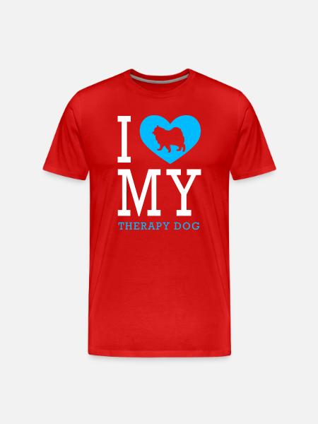 Therapy Dog Therapist Therapy Dog Trainer - Men's Premium Organic T-Shirt - red