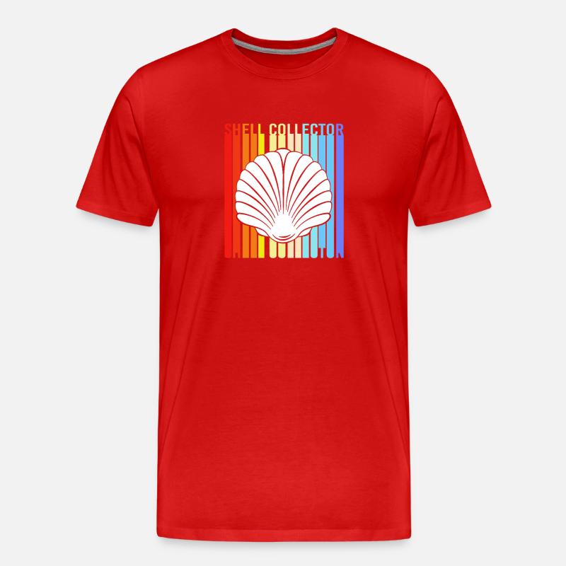 Shell Shell Collector - Men's Premium Organic T-Shirt - red