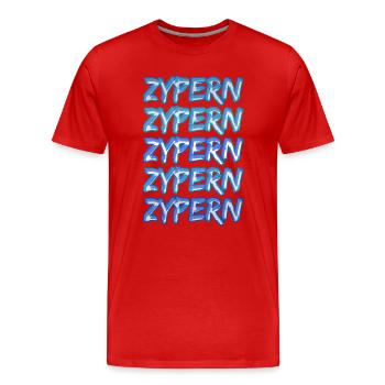 Chypre - T-shirt bio Premium Homme - rouge - Devant - Damien (186cm)