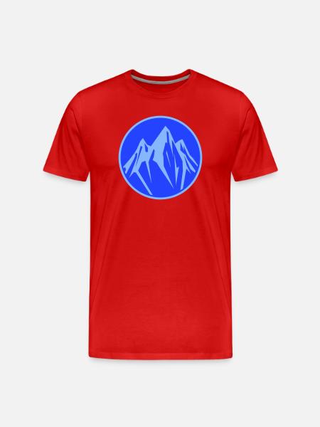 Mountains Mountains - Men's Premium Organic T-Shirt - red