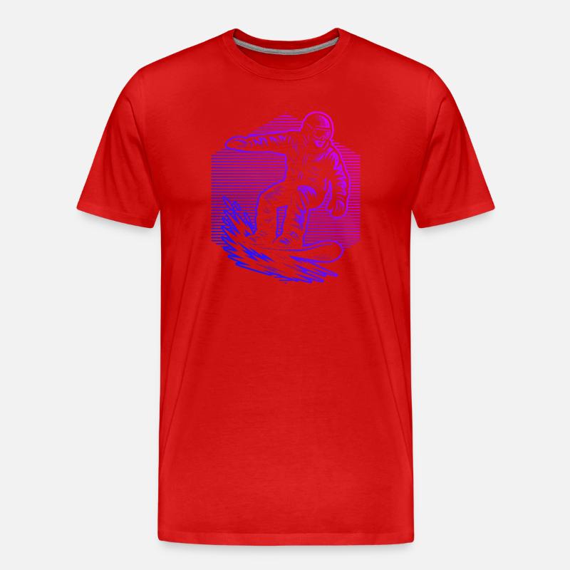 Conception de snowboard pleine de caractère - T-shirt bio Premium Homme - rouge