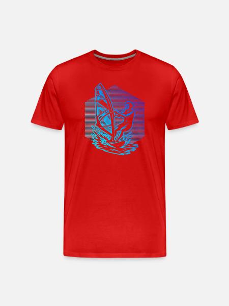 Windsurfing in a nutshell - Men's Premium Organic T-Shirt - red