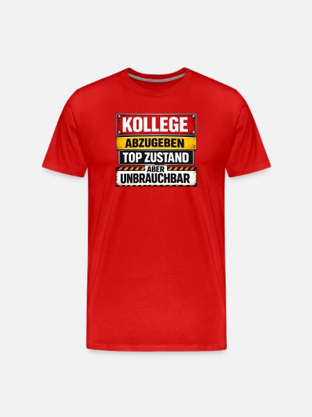 Collègue quitte ses fonctions - T-shirt bio Premium Homme - rouge