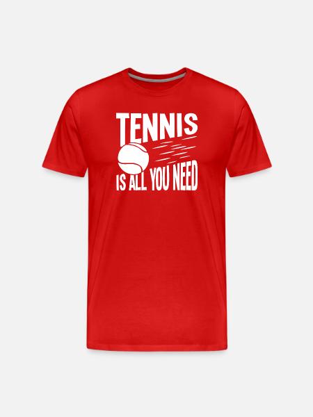 Tennis is all you need - Men's Premium Organic T-Shirt - red